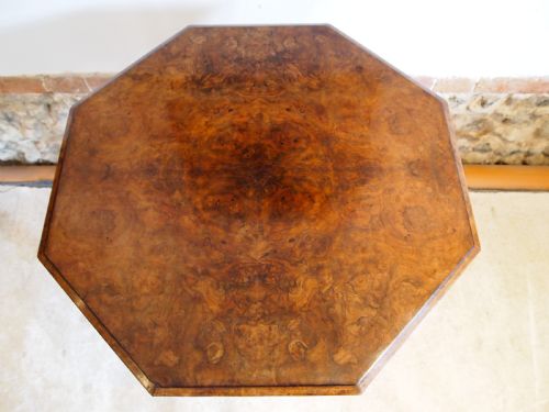 fig 3. Table stunning burr Walnut hall side lamp table Victorian c1880