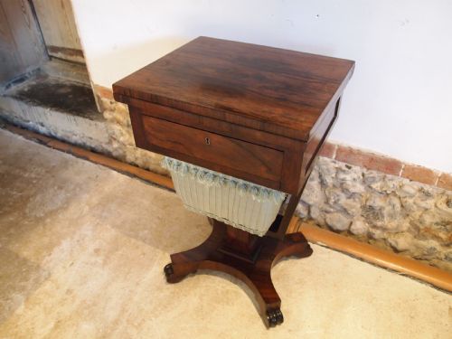 Table Work Sewing Lamp Hall Side Regency Rosewood C1830