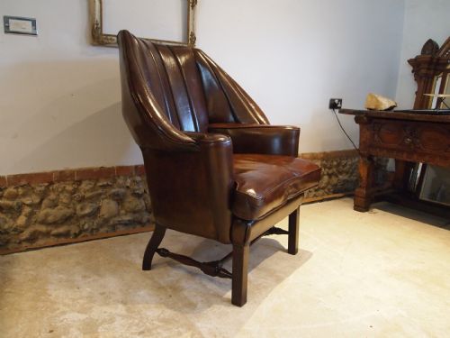 fig 2. Chair stunning Edwardian Leather armchair c1910