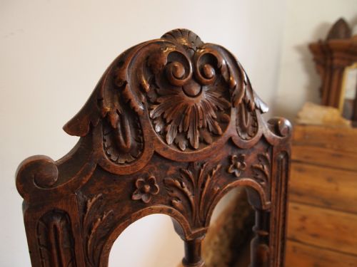 fig 2. Chairs a rare pair of 19th c French Walnut Caquetoire chairs c1880