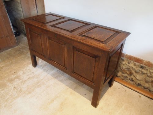 Coffer Chest Blanket Box Queen Anne Oak C1700