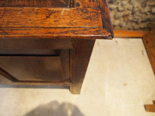 fig 2. Coffer chest blanket box Queen Anne Oak c1700