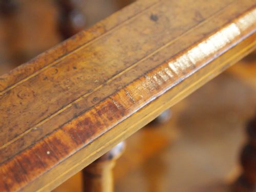 fig 2. Canterbury magazine rack Early Victorian burr and figured Walnut c1840