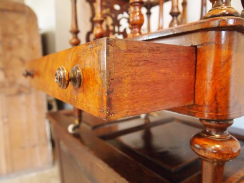 fig 3. Canterbury magazine rack Early Victorian burr and figured Walnut c1840