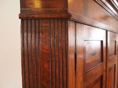 fig 3. Cupboard corner Fine quality George III Oak and Mahogany c1780