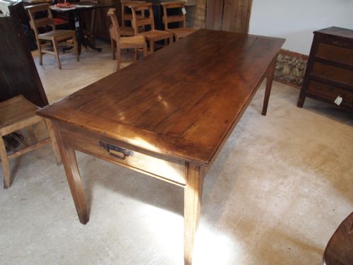 fig 2. Table French Cherry wood refectory farmhouse dining c1860