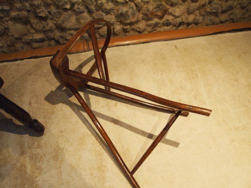 fig 3. Very Rare 19th c Lace makers Pillow Stand Ash Elm c1850