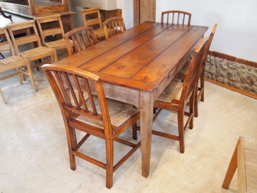 fig 2. Table French Cherry refectory dining Farmhouse c1840