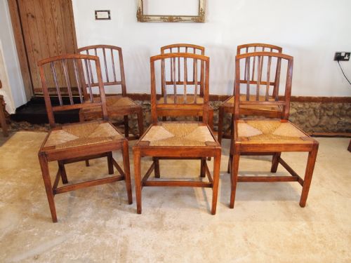 Chairs Outstanding Set of 6 Elm Dining Chairs Kitchen George IV C1820