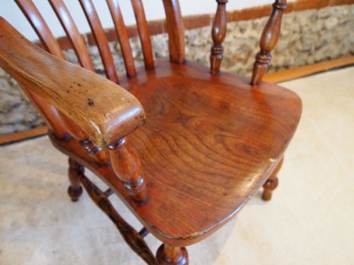 fig 2. Chair stunning Victorian Windsor Grandfather chair c1870