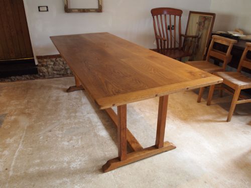 Table Arts and Crafts Oak Heals Refectory Dining Abbotts Bromley School C1910
