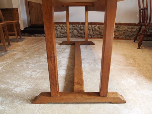 fig 2. Table Arts and Crafts Oak Heals refectory dining Abbotts Bromley school c1910