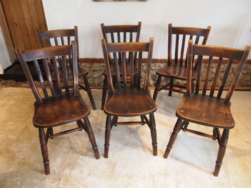 Chairs Stunning Set of 6 Windsor Kitchen Chairs Dated 1915 Goodearl and Sons