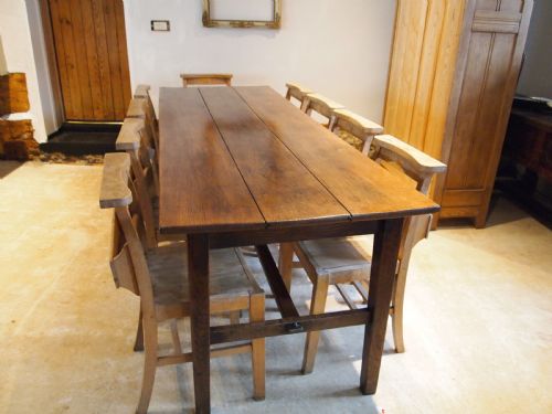 fig 2. Table outstanding French Oak seats ten refectory dining c1790
