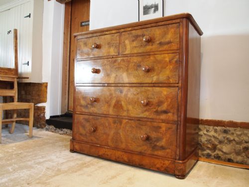 fig 2. Chest of drawers fine Burr Walnut Victorian c1860