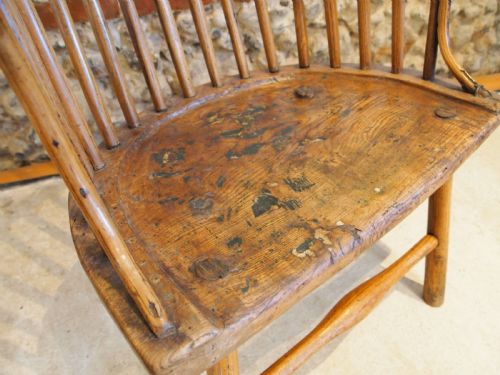 fig 2. Chair Windsor rare Ash Elm West country primitive c1770