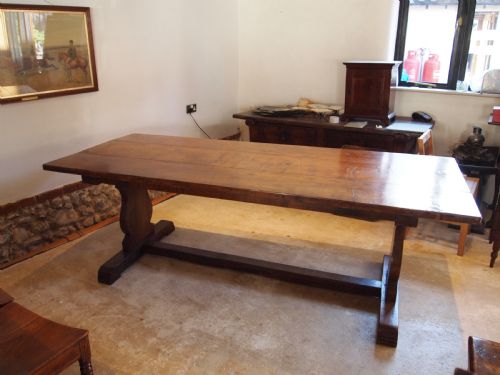 fig 1. Table refectory farmhouse Oak seats 10 c1920