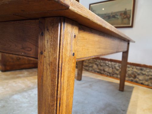 fig 1. Table refectory school dining table Oak Edwardian c1910