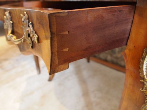 fig 3. Desk rare pair of Bonheur du Jour's exhibition quality Burr walnut c1860