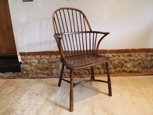 Chair Fine Yew and Elm George III Windsor Armchair C1800