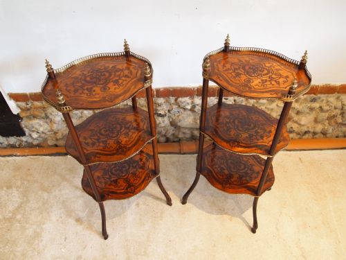 Etagere's Tables a Fine Rare Pair of French 19th Century C1880
