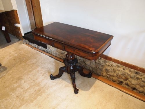 Table Stunning Regency Rosewood Card Hall Lamp Games Table C1830