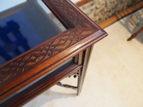 fig 3. Table display bijouterie fine Victorian Mahogany Chippendale c1890