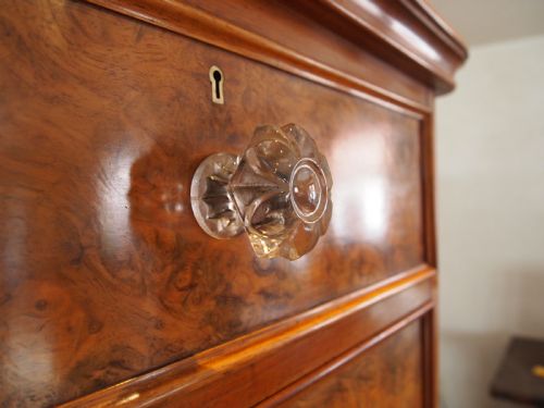 fig 1. Chest of drawers stunning Burr Walnut Victorian c1870
