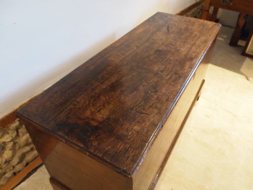 fig 1. Coffer chest trunk Beautiful George III Oak and Elm c1780