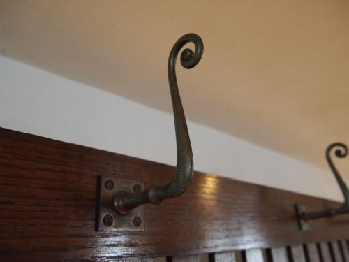 fig 3. Hall stand Liberty London Stunning Arts and Crafts Oak c1900