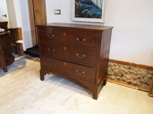 fig 3. Chest of drawers Mule chest Rare George III Oak c1770