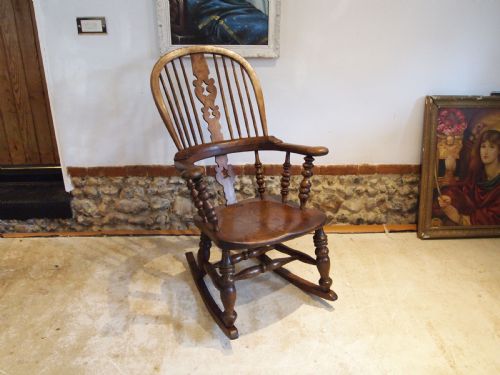 Chair Rocking Chair Victorian Windsor Ash and Elm C1860