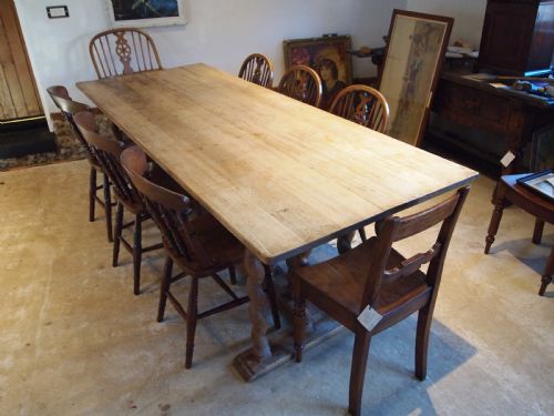 fig 3. Table French Walnut refectory dining farmhouse c1900