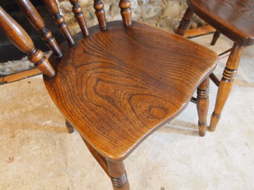 fig 1. Chairs set of 4 Stunning Windsor Victorian kitchen chairs c1870
