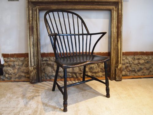Chair Rare 18th Century Windsor Primitive Original Paint C1790