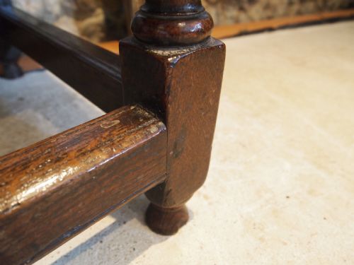 fig 1. Table stunning James II Oak side hall lowboy lamp c1690