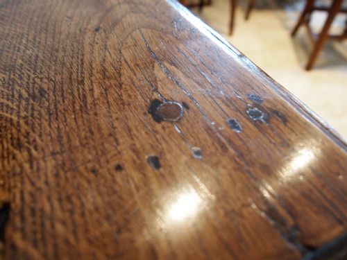 fig 3. Table stunning James II Oak side hall lowboy lamp c1690