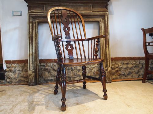 Chair Stunning Victorian Windsor Ash & Elm Armchair C1840