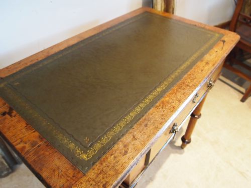 fig 1. Writing table Victorian Arts and Crafts Pugin influence Gothic c1880