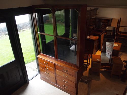 Bookcase Apothecary Display Rare George III Mahogany Shop C1790