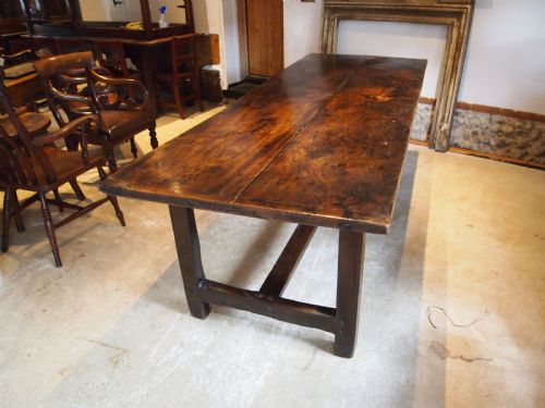 fig 3. Table outstanding Queen Anne Elm refectory farmhouse dining c1700