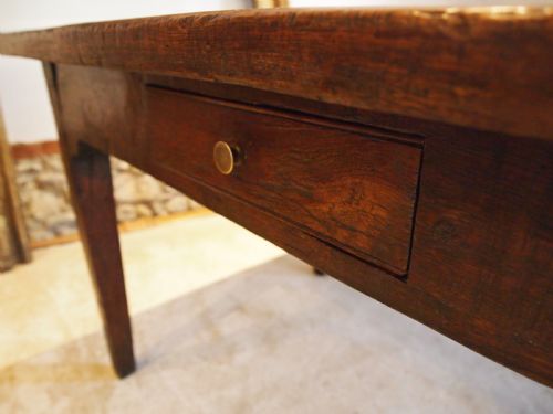 fig 2. Table rare stunning French Chestnut refectory farmhouse dining c1840
