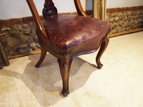 fig 1. Chair desk Wonderful Mahogany Ox blood leather Gentleman's club c1840