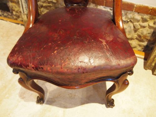 fig 3. Chair desk Wonderful Mahogany Ox blood leather Gentleman's club c1840