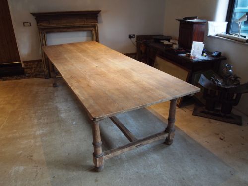 Table Wonderful Edwardian Oak Refectory Abbots Bromley School C1910