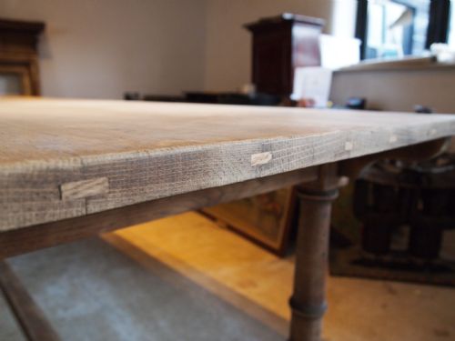 fig 1. Table wonderful Edwardian Oak refectory Abbots Bromley School c1910