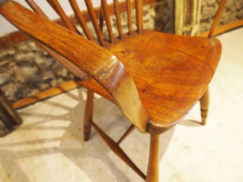fig 1. Chair rare Yealmpton Windsor Ash and Elm armchair c1840