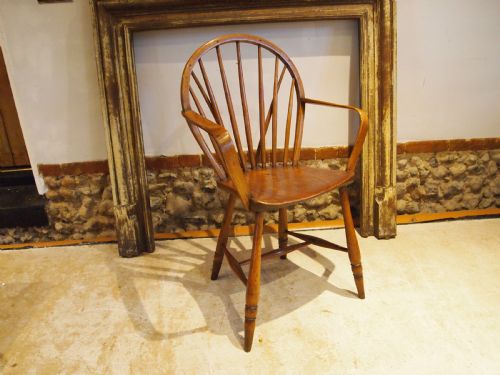 fig 2. Chair rare Yealmpton Windsor Ash and Elm armchair c1840