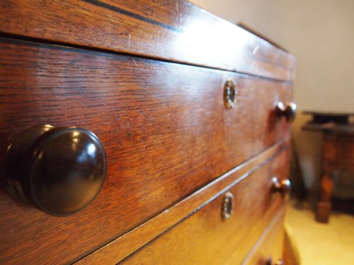 fig 1. Chest of drawers rare Caddy top Suffolk Oak George III c1800