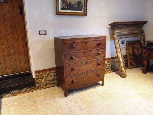 fig 2. Chest of drawers rare Caddy top Suffolk Oak George III c1800